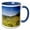 Blue/White, variant on 3drose, Pear Orchards Bloom with Mount Adams, Hood River, Oregon, Usa, 11oz Magic Transforming Mug