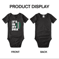thumbnail image 3 of It's In My DNA Nigerian Flag Country Pride Cute Baby Romper Bodysuit For Boy Girl (Black, 18-24 Months), 3 of 5