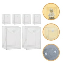 LOLIPPYY 6Pcs Clear Figure Bag Modern Collectibles Mini Doll Container Storage