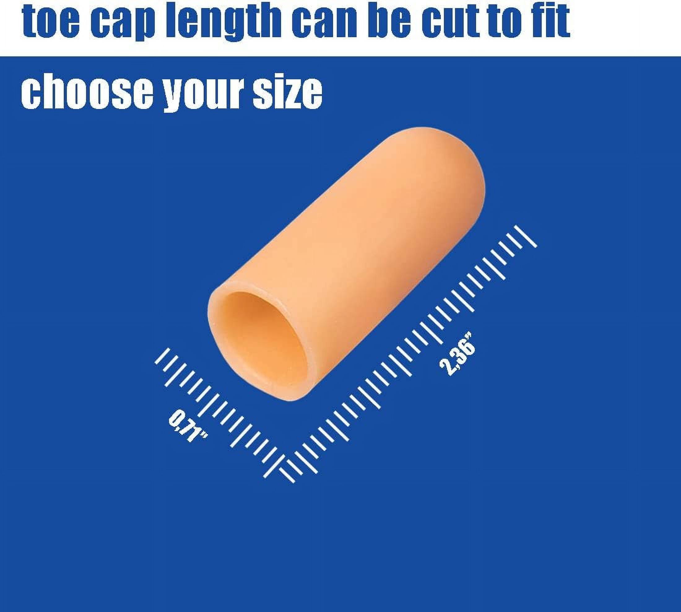 BloomLab Soft Gel Toe Protectors - 6 Pack Silicone Caps For Corns, Blisters & Ingrown Toenails - Comfort Relief For Men & Women