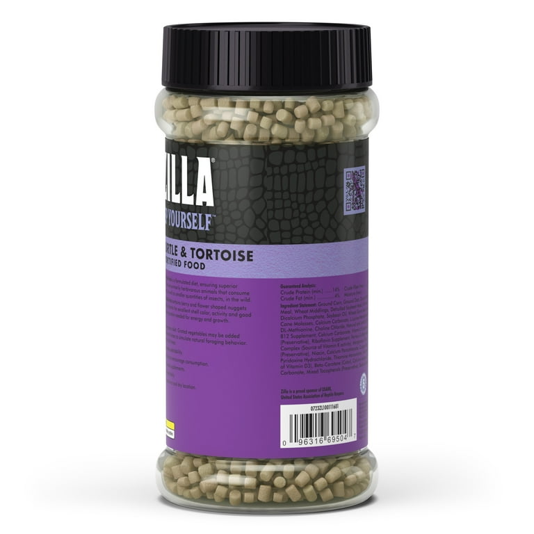Zilla Land Turtle and Tortoise Food Pellets, 6.5 oz - Reptile Pet