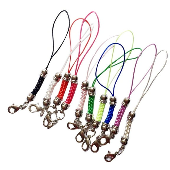 LeeQinersw 10pcs Colorful Phone Strap Lariat Lanyard Cord w/ Lobster Clasp White