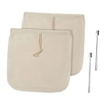 thumbnail image 3 of 2 bolsas para café frío con 2 cucharas de acero inoxidable, cafetera reutilizable para café frío, color beige, para el hogar, 3 of 8