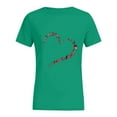 thumbnail image 2 of PEASKJP Short Sleeve Shirts for Women Tops for Women Work Casual Women's Size Plus Short Sleeve T Shirt (Green,XL), 2 of 3