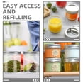 thumbnail image 2 of Frascos de plástico transparente para almacenamiento de alimentos, recipientes cilíndricos con tapas de aluminio para cocina, hogar, 250ml, 4 Uds., 2 of 5