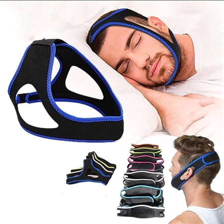 Airflow Jaw Strap for Sleep Apnea, Adjustable, Black