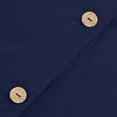 thumbnail image 2 of Ersazi Spring Dresses for Women Women's Solid Color Single Breasted Lapel Drawstring Shirt Dress Cotton Linen Dress Fashion Princess Dress ,Navy,5XL, 2 of 9