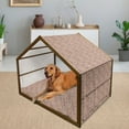 thumbnail image 2 of Tribal Pet House, Geometrical Pattern with Doodle Art Shapes Cultures Theme, Outdoor & Indoor Portable Dog Kennel with Pillow and Cover, 5 Sizes, Multicolor, by Ambesonne, 2 of 4