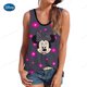 thumbnail image 3 of Camiseta sin mangas para mujer, cuello en V, camiseta sin mangas con estampado de Mickey Mouse de Disney, versión completa, ropa informal de calle para mujer, 3 of 5