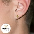 thumbnail image 4 of HONMEET 3 Pairs Cross Titanium Earrings Set, Cute Minimalist Cartilage Jewelry, Tiny Dangle Ear for Women and Men, 4 of 7