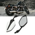 thumbnail image 2 of Unique Bargains 1Pair White Black Adjustable Polygon Rear Side View Mirror for Motorcycle Scooter, 2 of 3