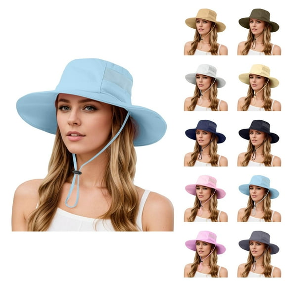 Men's Denim Bucket Hat - Vintage Foldable Summer Outdoor Breathable Bucket Hat For Men Women Outdoor Sports Casual Summer Sun Hat Adjustable Drawstring Lightweight Unisex Fishing Cap