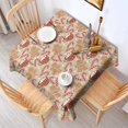 thumbnail image 2 of Beige Christmas Gingerbread Man Pattern Square Tablecloth,Waterproof Square Table Cover,Wipeable Spillproof Washable Table Cover for Home Kitchen Party Decor 42"X42"(107x107cm), 2 of 6