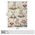 thumbnail image 4 of JRXY Bunny Blanket Warm Lightweight Mushroom Floral Blanket Bunny Gifts For Women Girls Cute Rabbit Bunny Easter Blanket For Bed, Sofa, Couch, Living Room Suitable For All Seasons  White, 4 of 6