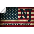 thumbnail image 2 of Atlantic City NJ New Jersey Atlantic County Vintage US Flag Decal Bumper Sticker 3M Vinyl 3" x 5", 2 of 3