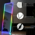 thumbnail image 6 of LVSOMT 63"X22" RGB LED Mirror, Full-Length Mirror with Lights, Floor Mirror, Full Body Mirror, Free Standing x Wall Mounted Mirror, Large Full Size Stand up Mirror for Bedroom Living Room, White, 6 of 7