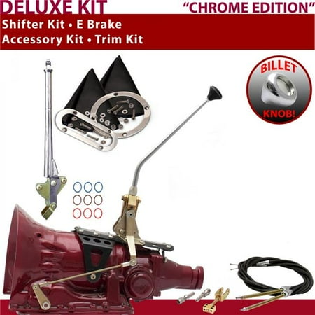 American Shifter TH200 Shifter Kit Chrome 12 in. E Brake Cable Trim Kit for F182E