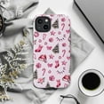thumbnail image 6 of Pink Christmas Pattern Phone Case with Santa Hats, Candy Canes, Christmas Trees, Gifts & Stockings, Festive Holiday Protective Cover for iPhone 16 15 14 13 12 11 Pro Max Mini, 6 of 6
