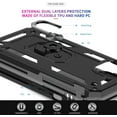 thumbnail image 3 of 3in1 Case Bundle for Apple iPhone 15 Plus Heavy Duty Case with Built-in Kickstand, Dual Layer Protection with 2 Clear Screen Protectors, Sturdy Case for Apple iPhone 15 Plus, Black, 3 of 7