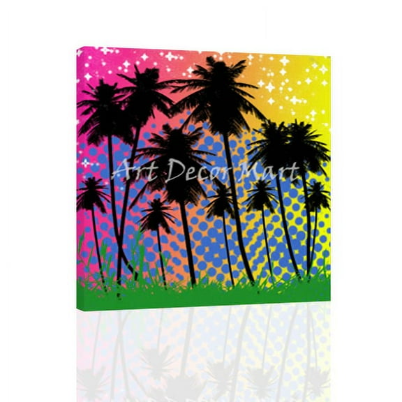Palm Tree Pop Art - CANVAS OR WALL ART PRINT