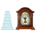 thumbnail image 6 of Bedford Clock Collection Redwood Mantel Clock with Chimes, 6 of 7