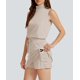 thumbnail image 3 of Conjunto de falda Casly Lamiit, ropa deportiva de verano para mujer, beige oscuro, L, 3 of 7