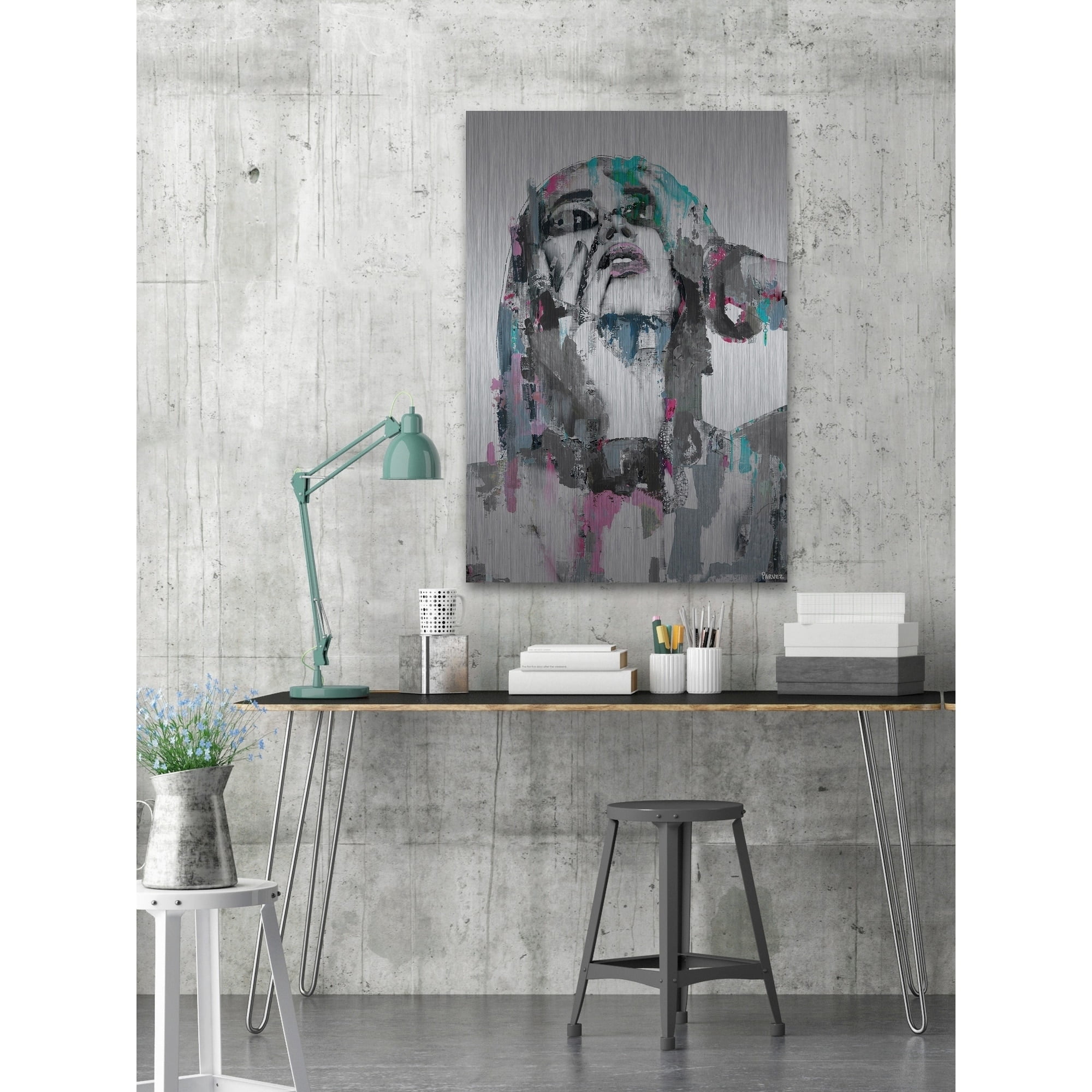 Parvez Taj Bewildered Beauty Aluminum Wall Art