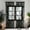 Black, variant on XUELC Lace Sheer Curtains Long Boho Floral Embroidery Curtains 2 Panel Set Rod Pocket Light Filtering Sheers for Bedroom Living Room