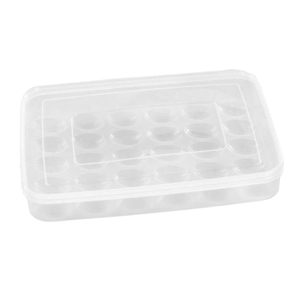 FONDOTIN 1Pcs Egg Box for Fridge Shockproof Storage Plastic 13.6 x 10.2 x 1.6in