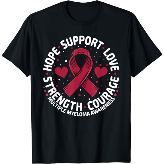 Multiple Myeloma Support Family Multiple Myeloma Awareness T-Shirt mens t shirt，black，women，funny，misfits，men，journey，t-shirt