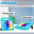 thumbnail image 4 of LTROP Kids Case for New iPad (A16) 11th Generation (11-inch, 2025)/ 10th Gen (10.9-inch, 2022) with Screen Protector, Durable Shockproof Handle Stand Cover Case for iPad 11th/ 10th Gen, Turquoise, 4 of 8