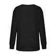 thumbnail image 5 of Odeerbi Thanksgiving Shirts For Women Fashion Casual Long Sleeve Pumpkin Print Sweatshirt Tops Blouse Black, 5 of 6