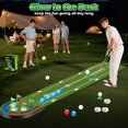 thumbnail image 4 of Alfombra de Putting de Golf TERRAMUS con Agujeros LED Iluminados y 2 Palos, 4 of 9