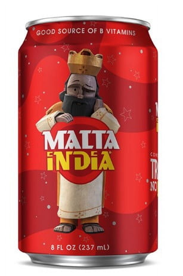 (2 pack) Malta India Malt Beverage 6 Pack 8 fl oz Aluminum Can, Allergens Not Contained