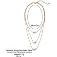 thumbnail image 4 of Collier de Perles à Trois Couches Simple Rétro Bijoux Accessoires Durables et à la Mode, 4 of 5