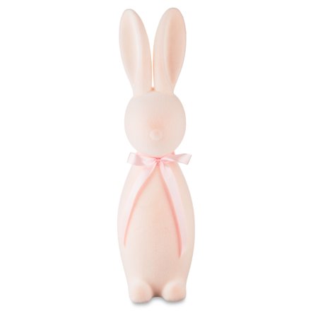 Easter Flocked Bunny Decor, Pink, 27 Inch, Way To Celebrate