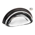 thumbnail image 2 of 10 Pack - 6585ORB-C Oil Rubbed Bronze with Clear Glass Cabinet Cup Pull - 3" Inch (76mm) Hole Centers, 2 of 2
