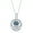 Natural Abalone, variant on Round-Shaped Vintage Design Mother of Pearl 18” Pendant Necklace Sterling Silver Jewelry for Women or Teens