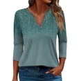 thumbnail image 2 of frariair ​Ladies Floral Blouse Featuring Cap Sleeve Design And Tunic Length For Summer Street Style Versatility​ Green, 2 of 5