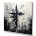 thumbnail image 2 of Designart "Monochrome Faith: Simplified Religious Cross" Christianity Wall Decor, 2 of 7