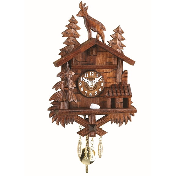 Kuckulino small Black Forest Clock with quartz movement and cuckoo chime TU 2028 PQ