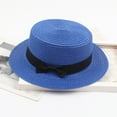 thumbnail image 2 of Hontri Baseball Cap Women Clearance! Ladies Women's Summer Solid Hat Top Sun Visor Sun Straw Beach Hat Blue, 2 of 2