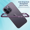 thumbnail image 6 of ELEHOLD for iPhone 13 Bumper Frame (No Back) Built-in Camera Cover Slim Lightweight Soft TPU+PC Bumper Frame Cover Backless Shockproof Heavy Duty Protection Excellent Heat Dissipation,darkpurple, 6 of 7