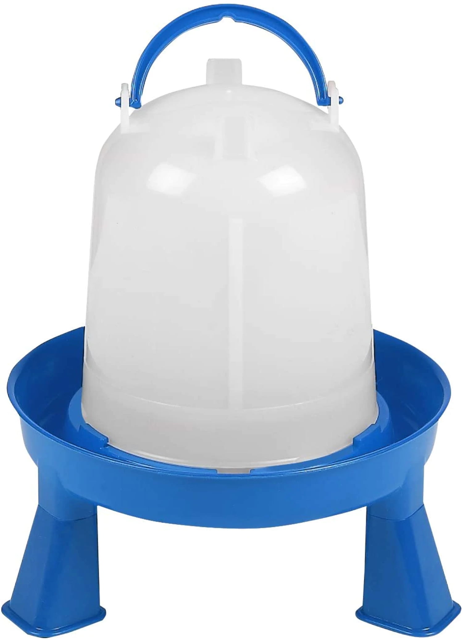 DoubleTuf Poultry Waterer Chickens Birds Blue/White 1.5QT