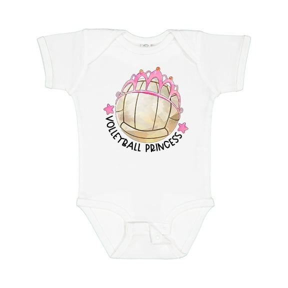 Inktastic Volleyball Princess- Tiara Girls Baby Bodysuit