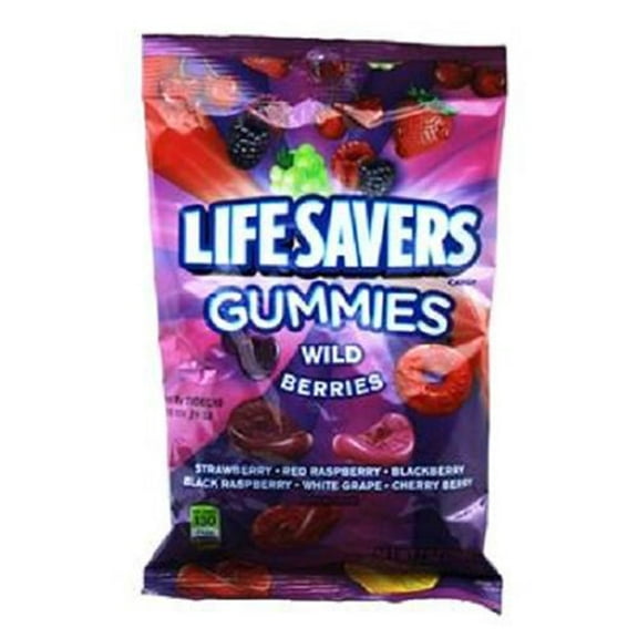 LIFE SAVERS Wild Berry Gummies Candy Bag, 7 ounce (Pack of 12)