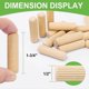 thumbnail image 3 of 1/2" x 1-3/4" Wooden Dowel Pins, Fluted Wood Dowel Rods, 3 of 5
