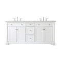 thumbnail image 3 of Elegant Decor Clarence 72" Solid Wood and Metal Double Bathroom Vanity in White, 3 of 8