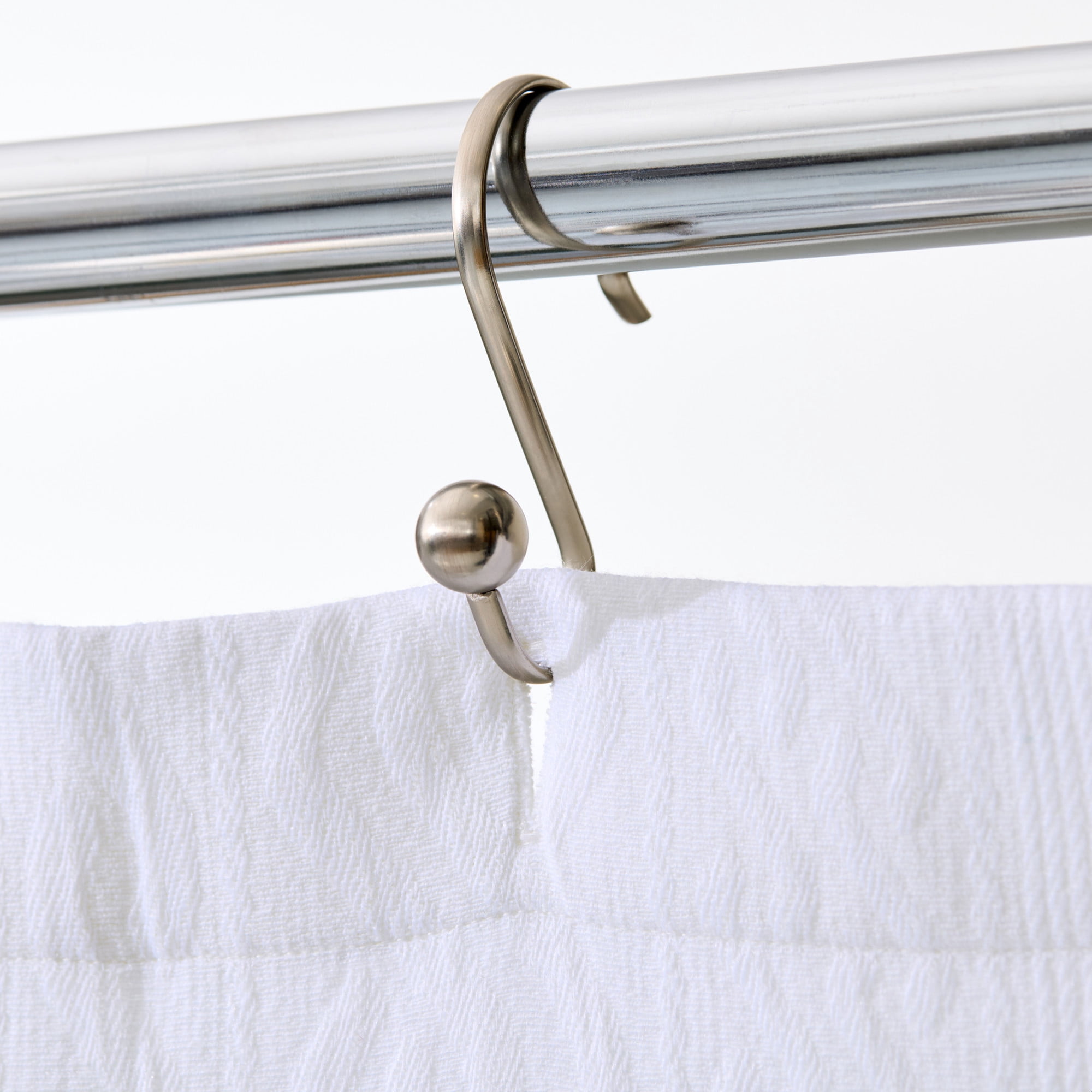 Better Homes & Gardens Winter Seasonal Christmas Cable Knit Shower Curtain Arctic White BCI 100% Cotton, 72 W x 72 L, 1 Piece