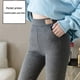 thumbnail image 4 of Bewildely Leggings con forro polar, mallas deportivas de Color sólido para niña, pantalones de invierno para mujer con bolsillos, accesorio de Suministros térmicos Gris oscuro/L, 4 of 6
